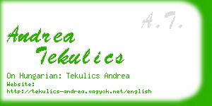 andrea tekulics business card